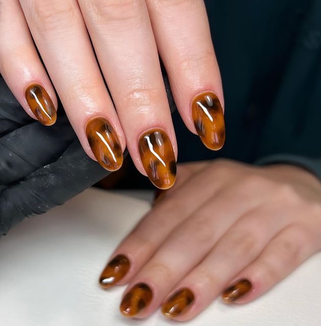 brown nail designs