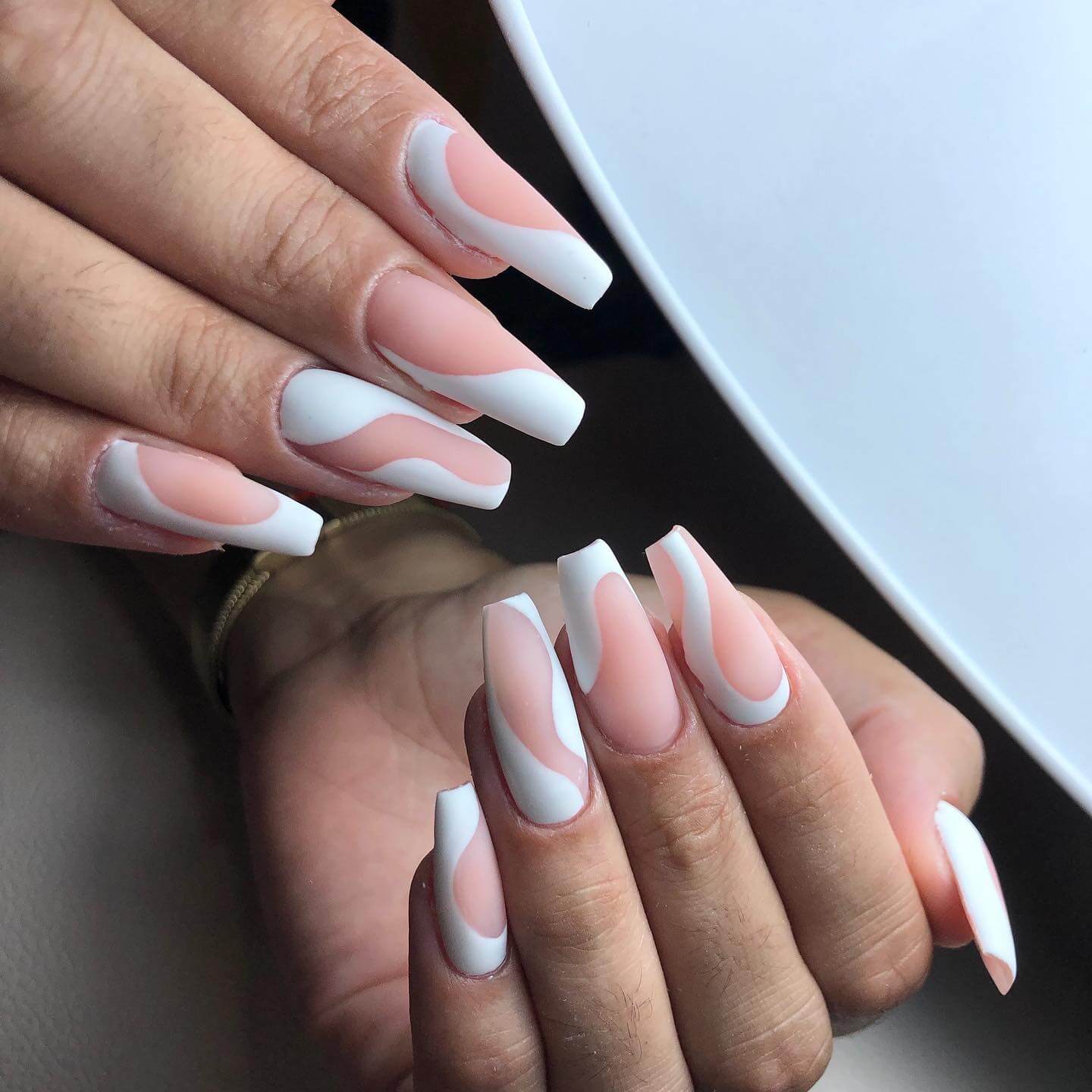 white coffin nails