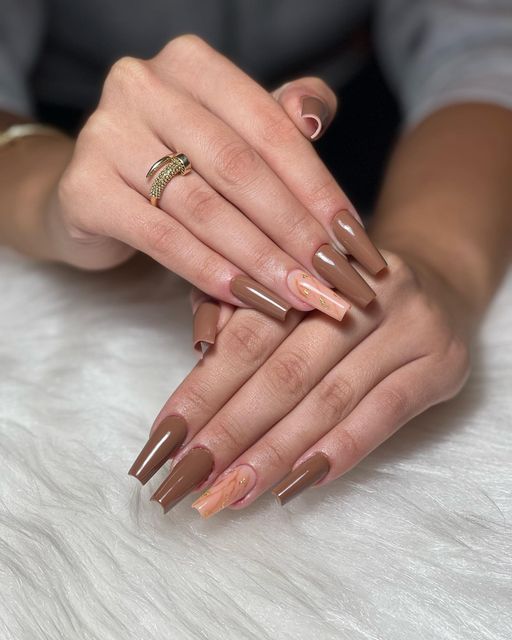 brown nail designs