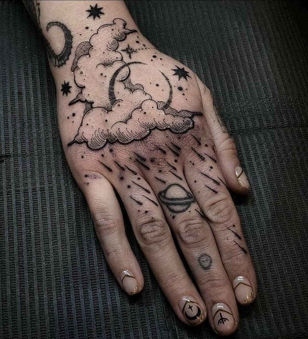 Cloud Finger Tattoos