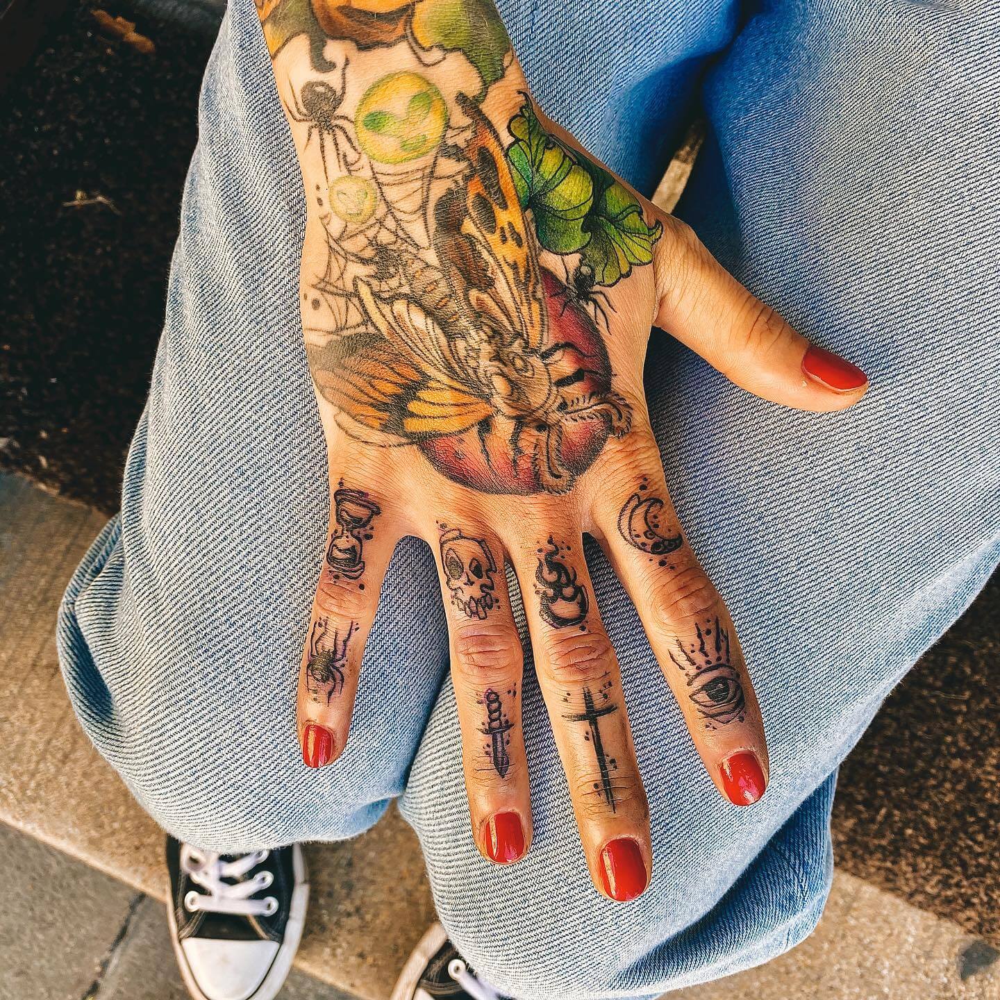 Finger Cross Tattoo Designs