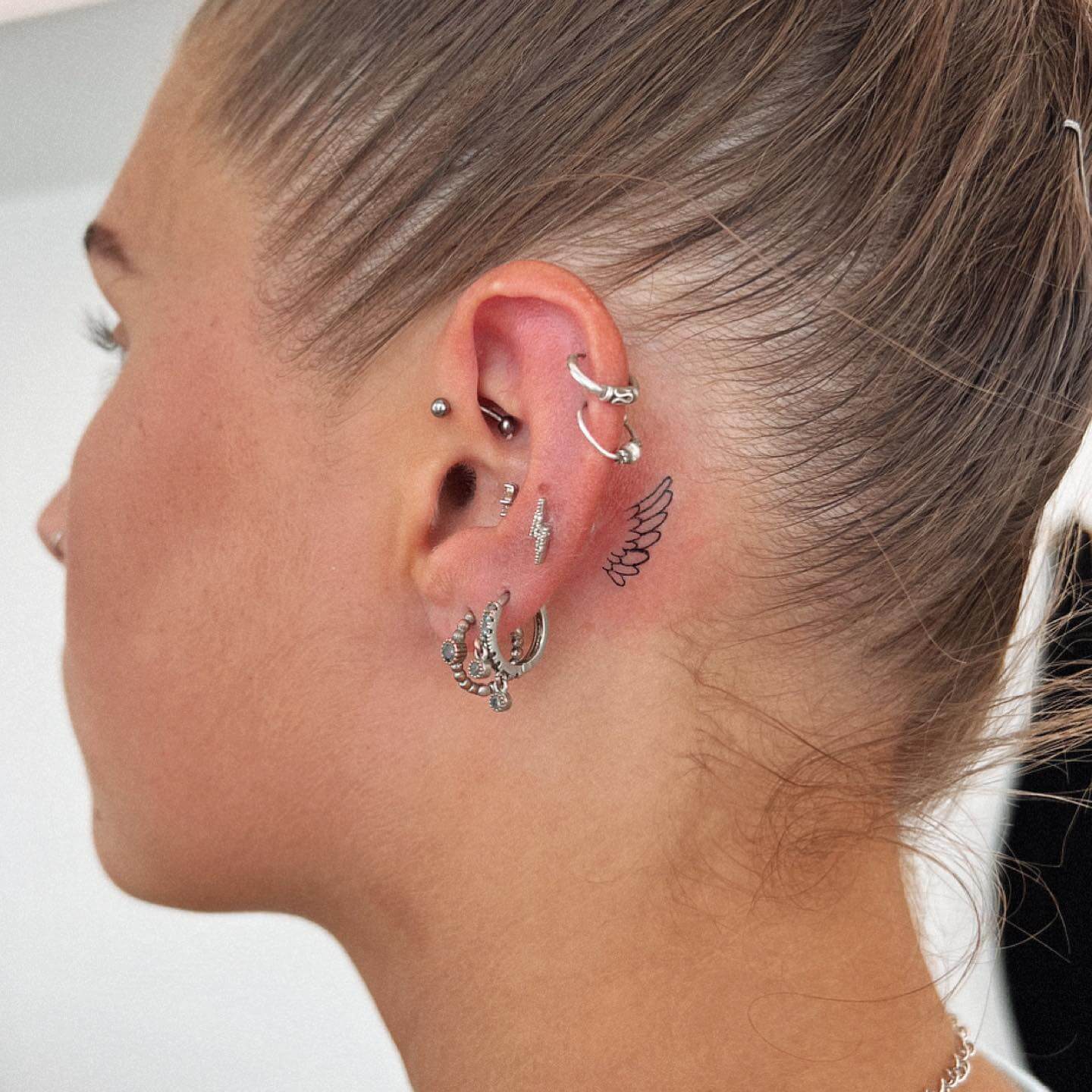 Minimalist Tattoos Behind Ear