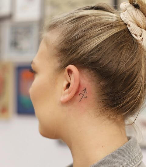 Small Behind The Ear Tattoos