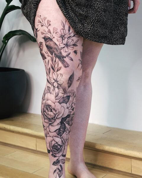 Leg Tattoos For Women: 110 Best Designs Ideas For 2023, 47% OFF