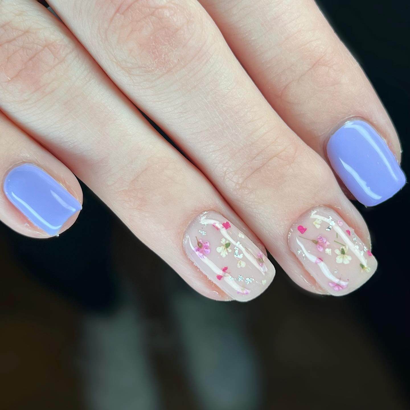 Light Blue Spring Nails