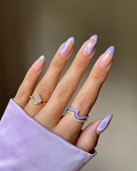 Purple Swirl Nail Designs