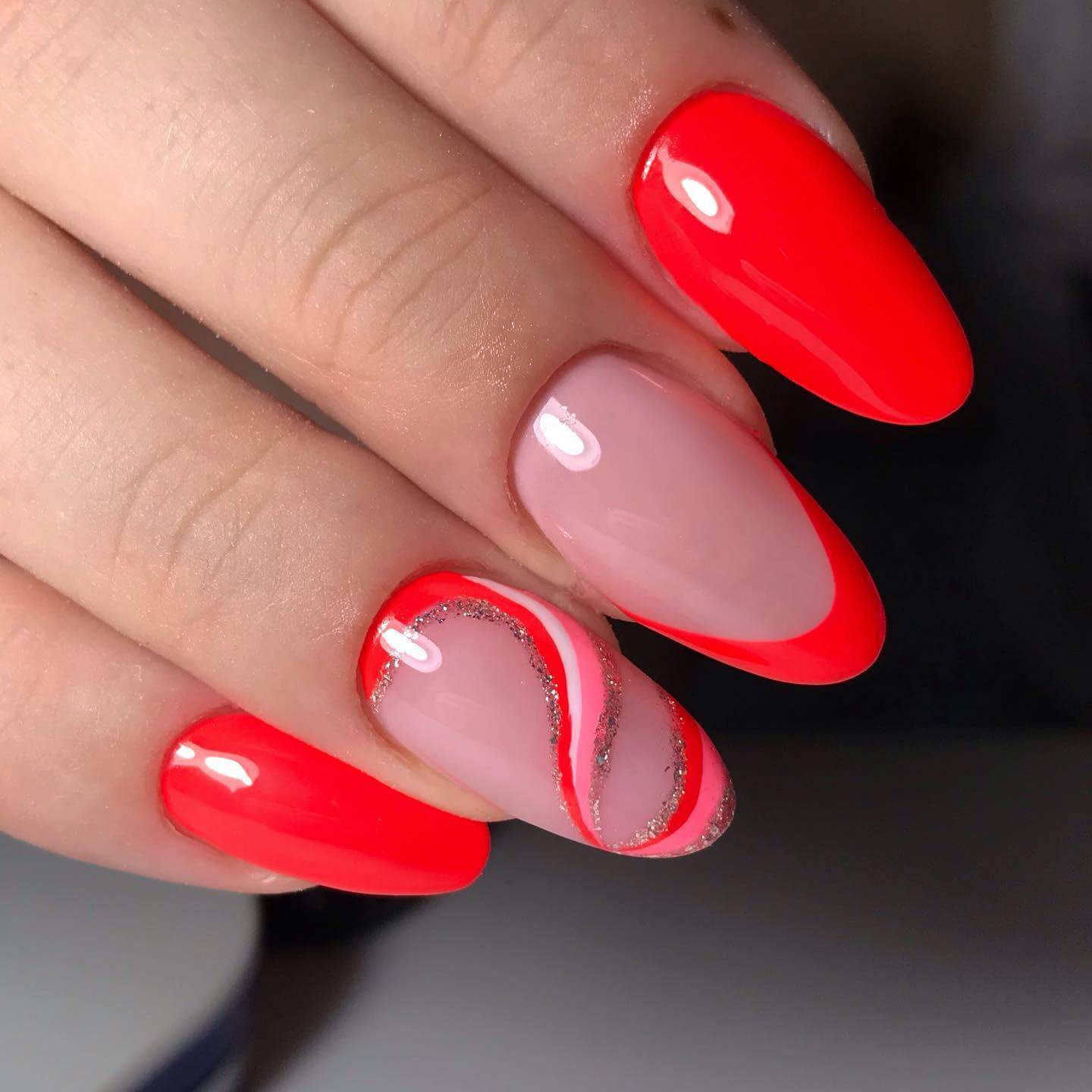 Red Swirl Nail Designs
