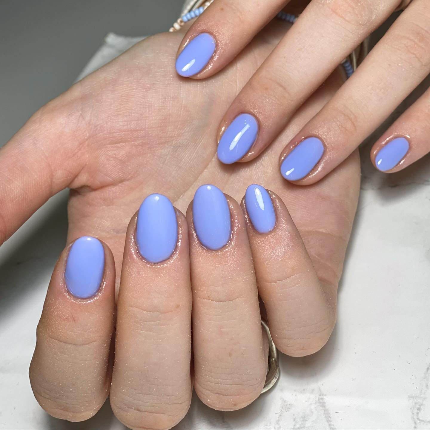 Simple Light Blue Nails