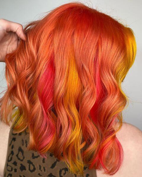 Pink and Orange hair