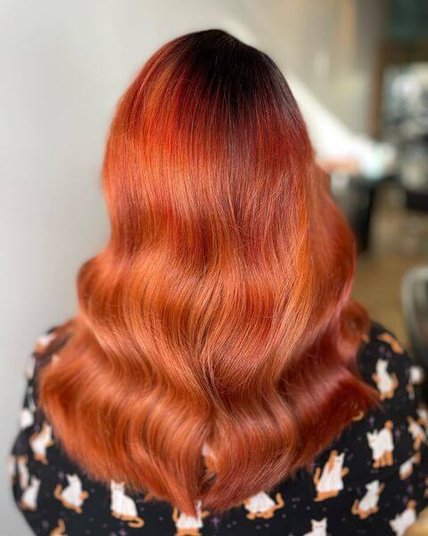 Burgundy Orange hair