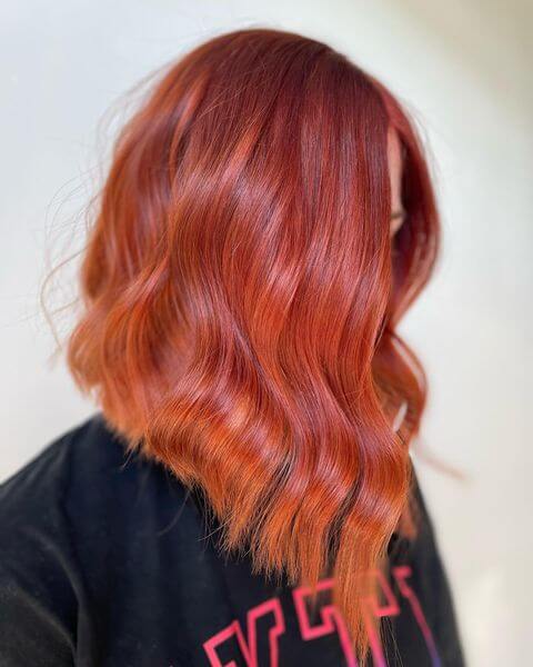 Burgundy Orange hair