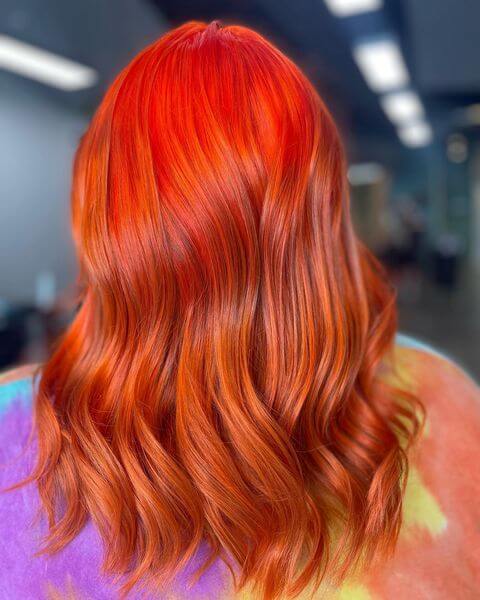 Orange Hair with Red Highlights