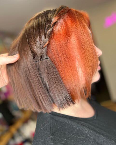 Orange Peekaboo Hair