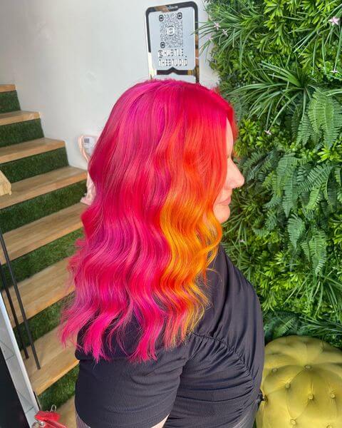 Pink and Orange hair