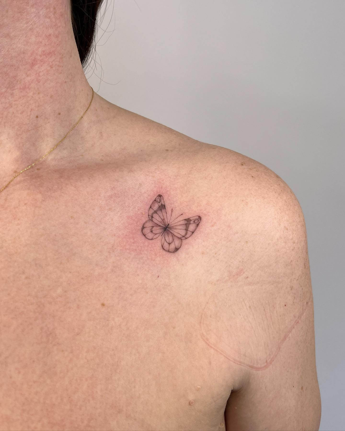 Butterfly Collarbone Tattoos