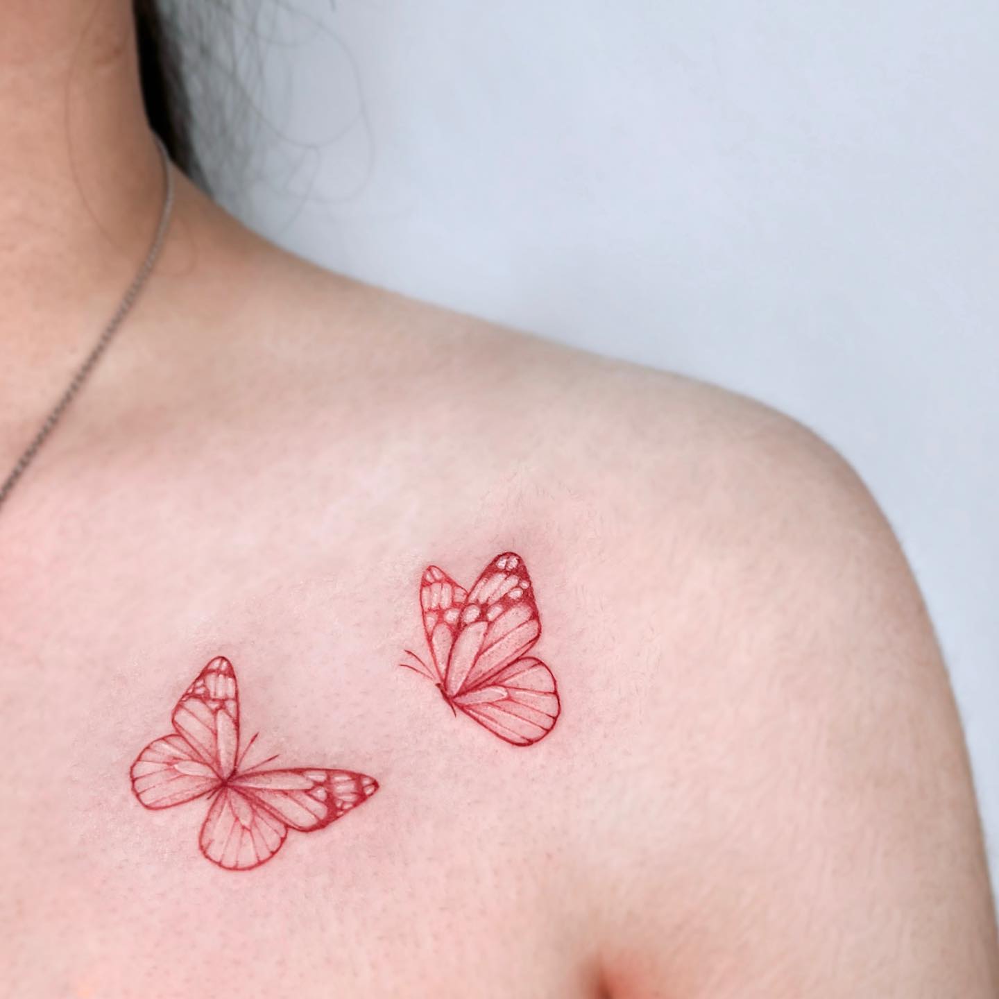 Butterfly Collarbone Tattoos