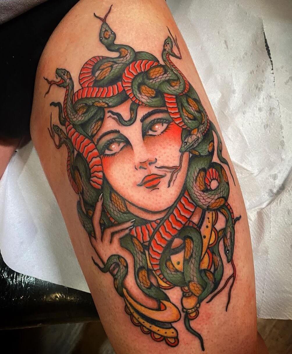 Traditional Medusa Tattoos