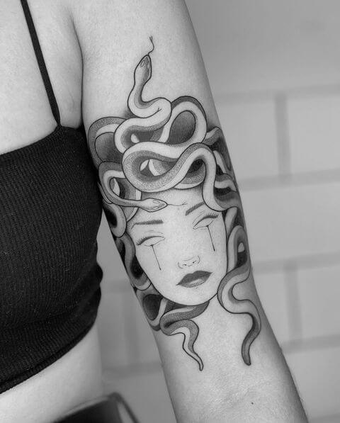 Crying Medusa Tattoos