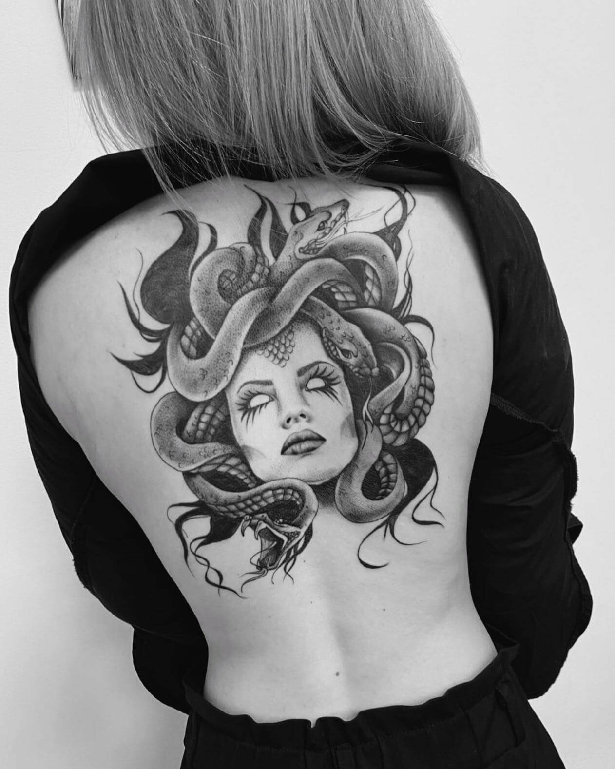 Medusa Back Tattoos