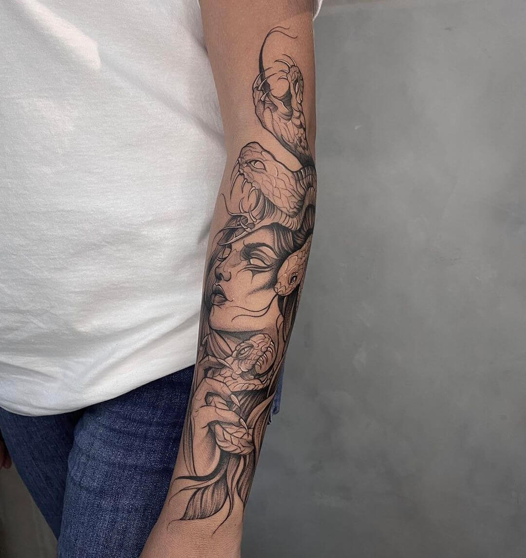 Medusa Half-Sleeve Tattoos