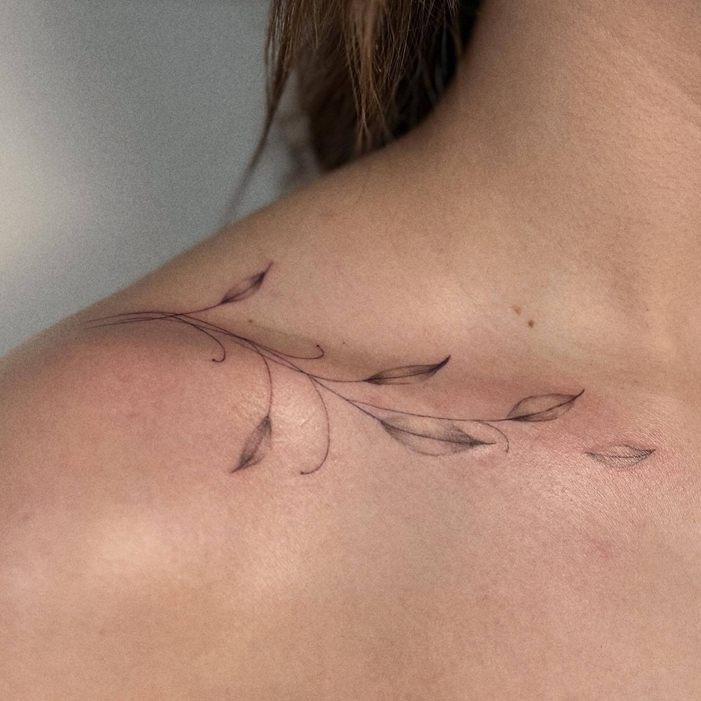 Collarbone Vine Tattoo