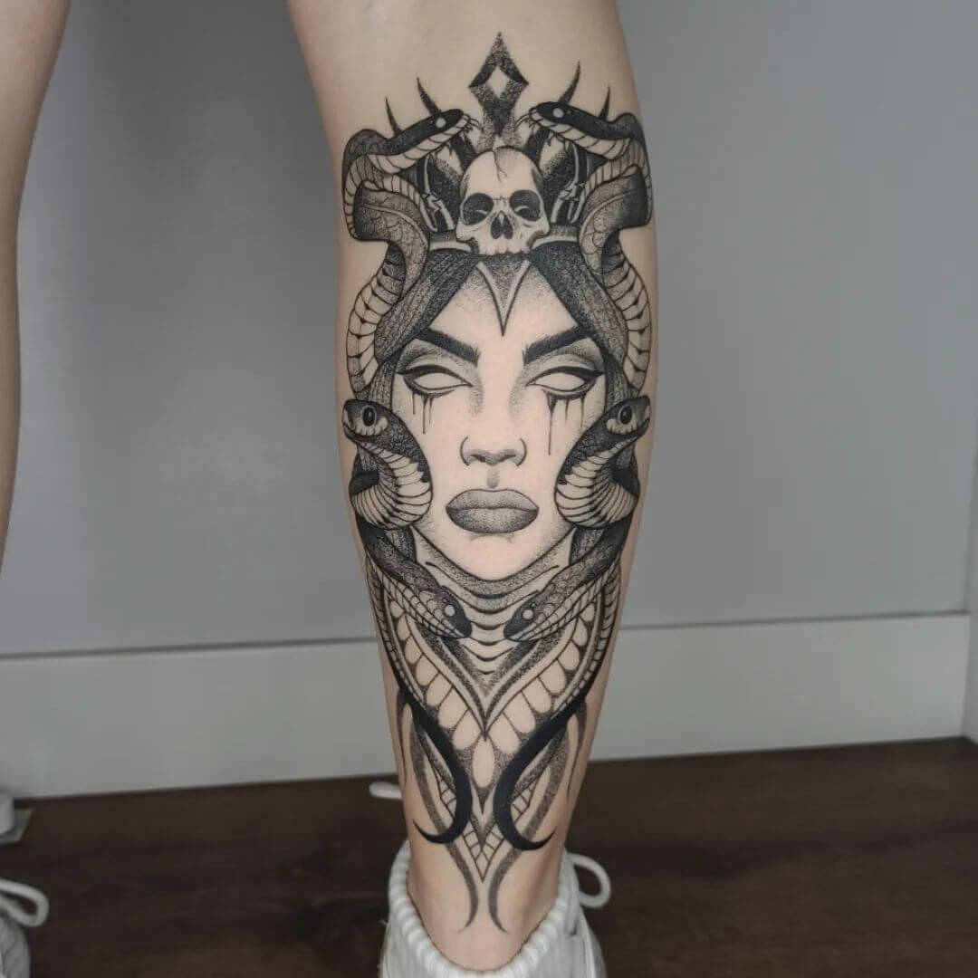 Medusa Leg Tattoos
