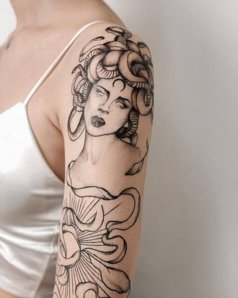 Medusa Shoulder Tattoos