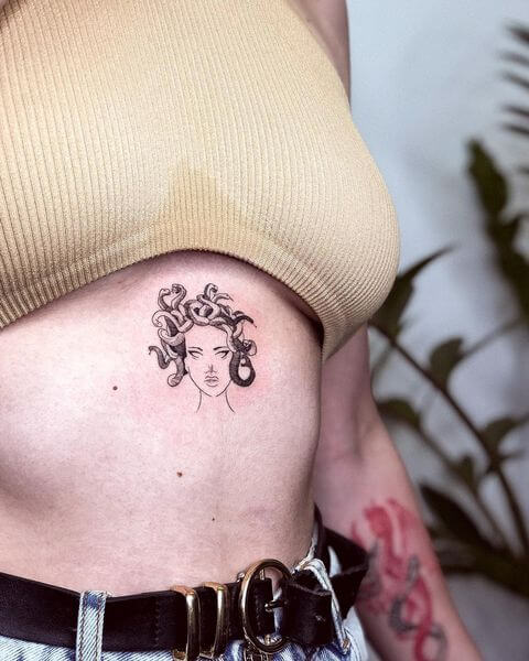Medusa Sternum Tattoos