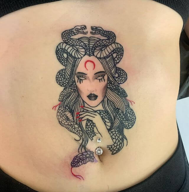 Medusa Stomach Tattoos